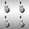 Service Caster 4 Inch 316SS Thermoplastic Rubber Swivel 1-1/8 Inch Expanding Stem Caster Set SCC-SS316EX20S414-TPRB-118-4 - alternate 4